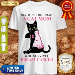 Awesome A Cat Mom Who Survived Breast Cancer Shirt
