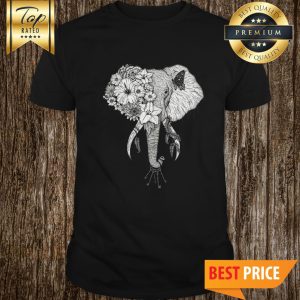 Illustration Elephant With Flower Keys Shirt