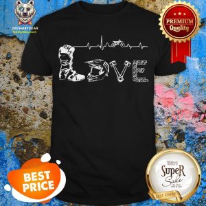 Official Motocross Love Letters With Heartbeat Shirt