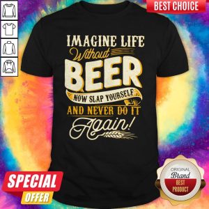 Imagine Life Without Beer Now Slap Yourself And Never Do It Again Shirt
