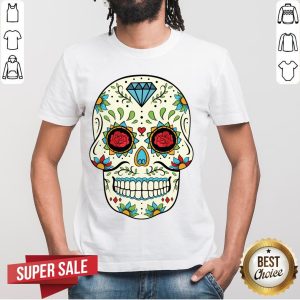 Day Of Dead Dia De Muertos Rose Sugar Skull In Mexican Shirt