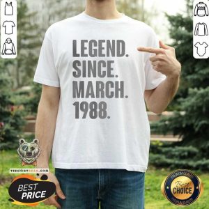 Awesome Legend Since March 1988 Shirt