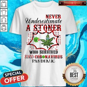 Never Underestimate A Stoner Who Survived 2020 Coronavirus Pandemic Shirt