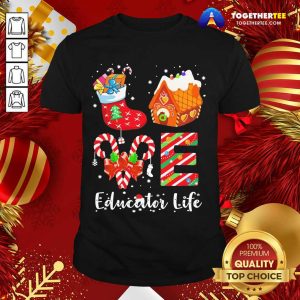 Great Love Socks House Educator Life Merry Christmas Shirt