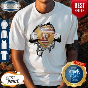 Blood Insides Superman Golden Retriever American Flag Independence Day Shirt