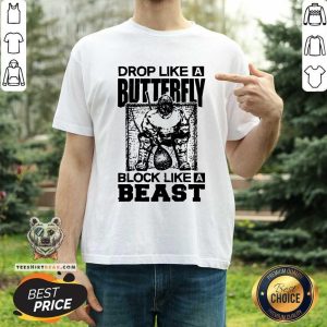 Cool Lacrosse Drop Like A Butterfly Block Like A Beast Shirt