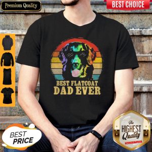 Labrador Retriever Best Flatcoat Dad Ever Vintage Shirt