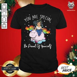 Awesome Chubby Girl And Unicorn You Are Special Be Proud Of Yourself Shirt