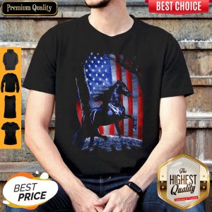 Official Horse American Flag Veteran Independence Day Shirt