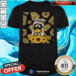 Grateful Racoon Sunflower Shirt