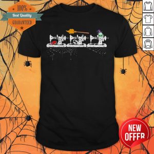 Halloween Sewing Witch And Skull Shirt
