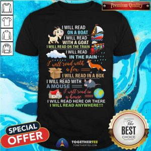 Cute I Will Read Anywhere On A Boat With A Goat Shirt