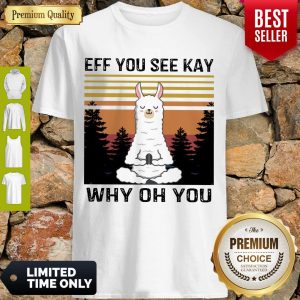 Nice Llama Yoga Eff You See Kay Why Oh You Vintage Shirt