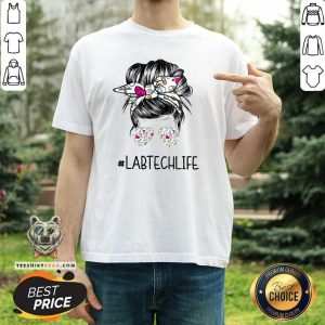 Original Bun Hair Sunglasses Headband Lab Tech Life Shirt