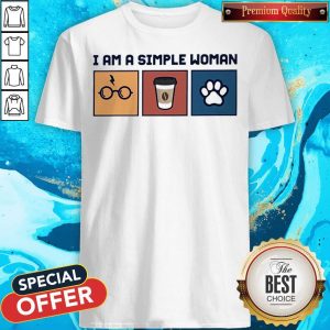 I Am A Simple Woman Harry Potter Coffee And Dog Paws Shirt
