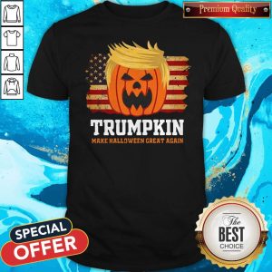 Trumpkin Make Halloween Great Again American Flag Halloween Shirt