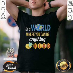 Hot Earth In A World Where You Can Be Anything Be Kind Bee Shirt