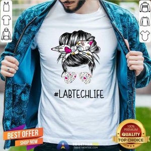 Beautiful Bun Hair Sunglasses Headband Lab Tech Life Shirt