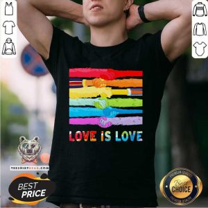 Love Is Love Color Hand Hold Shirt