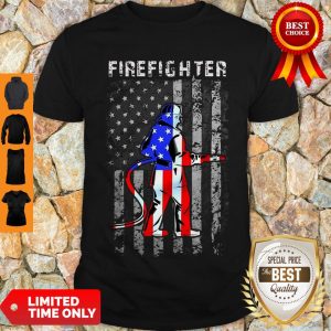 Top Firefighter American Flag Shirt