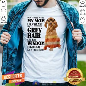 Hot Do Not Mess With My Mom She Has Wisdom Vizsla Shirt