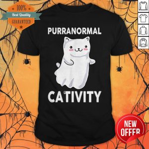 Purranormal Cativity Ghost Halloween Cat Lovers Shirt