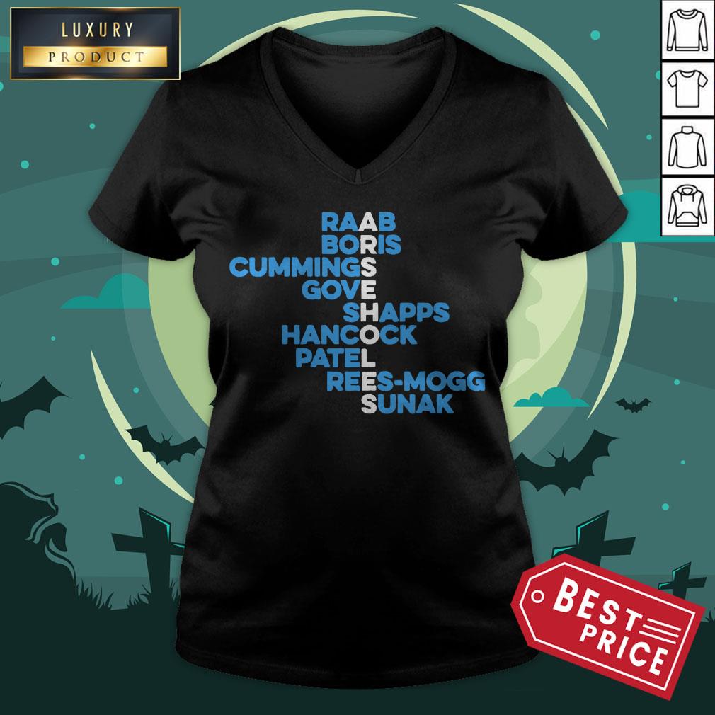 Raab Boris Cummings Gove Shapps Hancock Patel Reesmogg Sunak Shirt