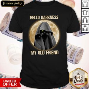 Black Cat Hello Darkness My Old Friend Moon Shirt