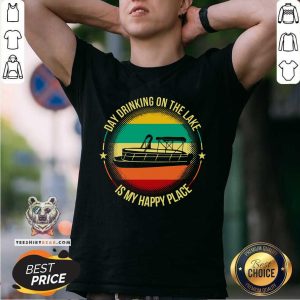 Boating Day Drinking On The Lake Is My Happy Place Vintage Retro Shirt