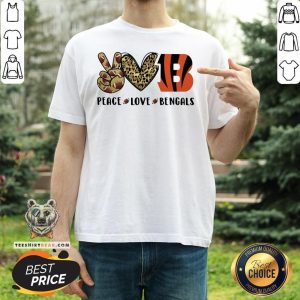 Top Peace Love Cincinnati Bengals Diamond Shirt