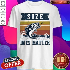 Perfect Size Does Matter Fishing Vintage Retro Shirt