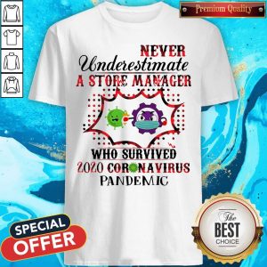 Never Underestimate A Store Manager Who Survived 2020 Coronavirus Pandemic Shirt