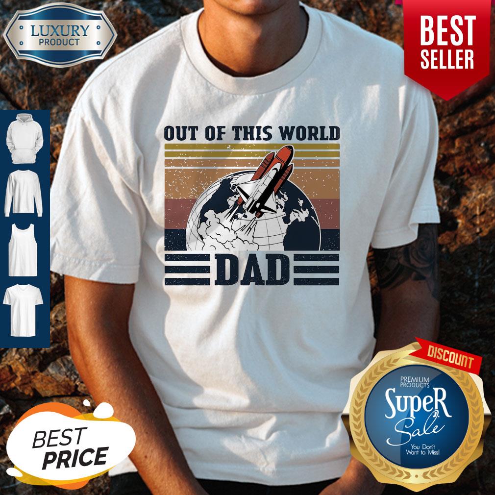 Retro Navy Nasa Out Of This World Dad Vintage Shirt