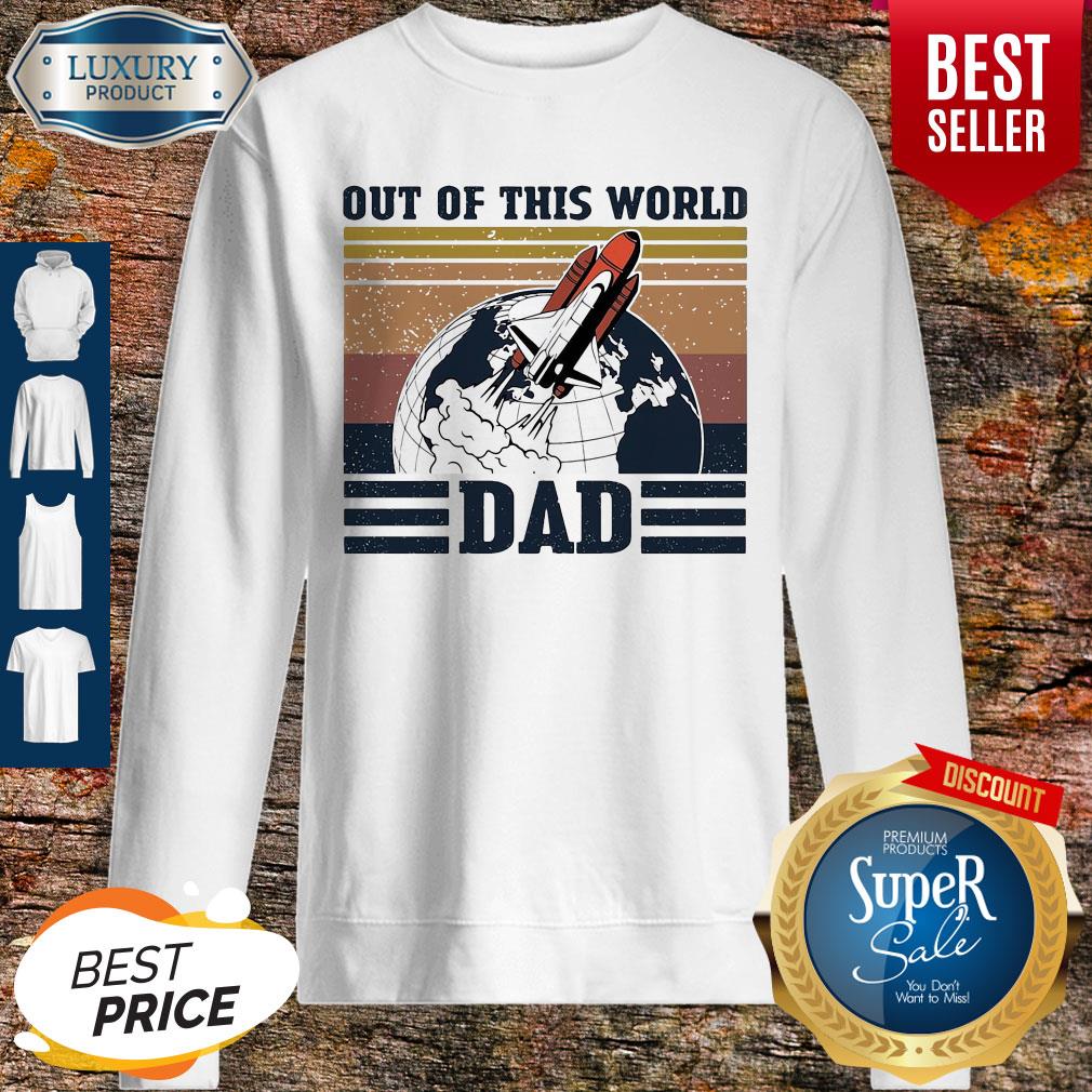 Retro Navy Nasa Out Of This World Dad Vintage Shirt