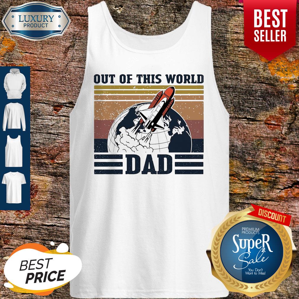 Retro Navy Nasa Out Of This World Dad Vintage Shirt