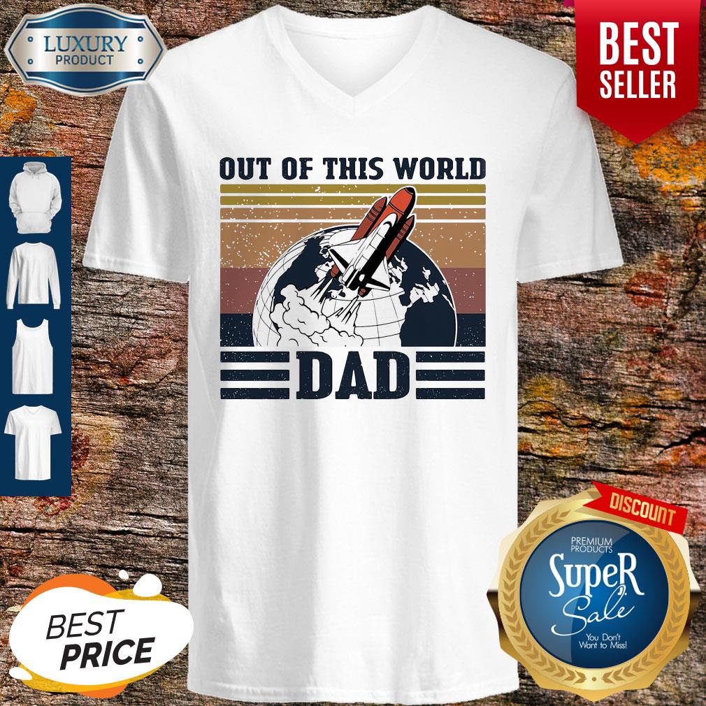 Retro Navy Nasa Out Of This World Dad Vintage Shirt