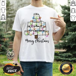 Cute Toilet Paper Light Merry Christmas Shirt