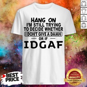 Hang On I'm Still Trying To Decide Whether I Don't Give A Damn Or If Idgaf Shirt