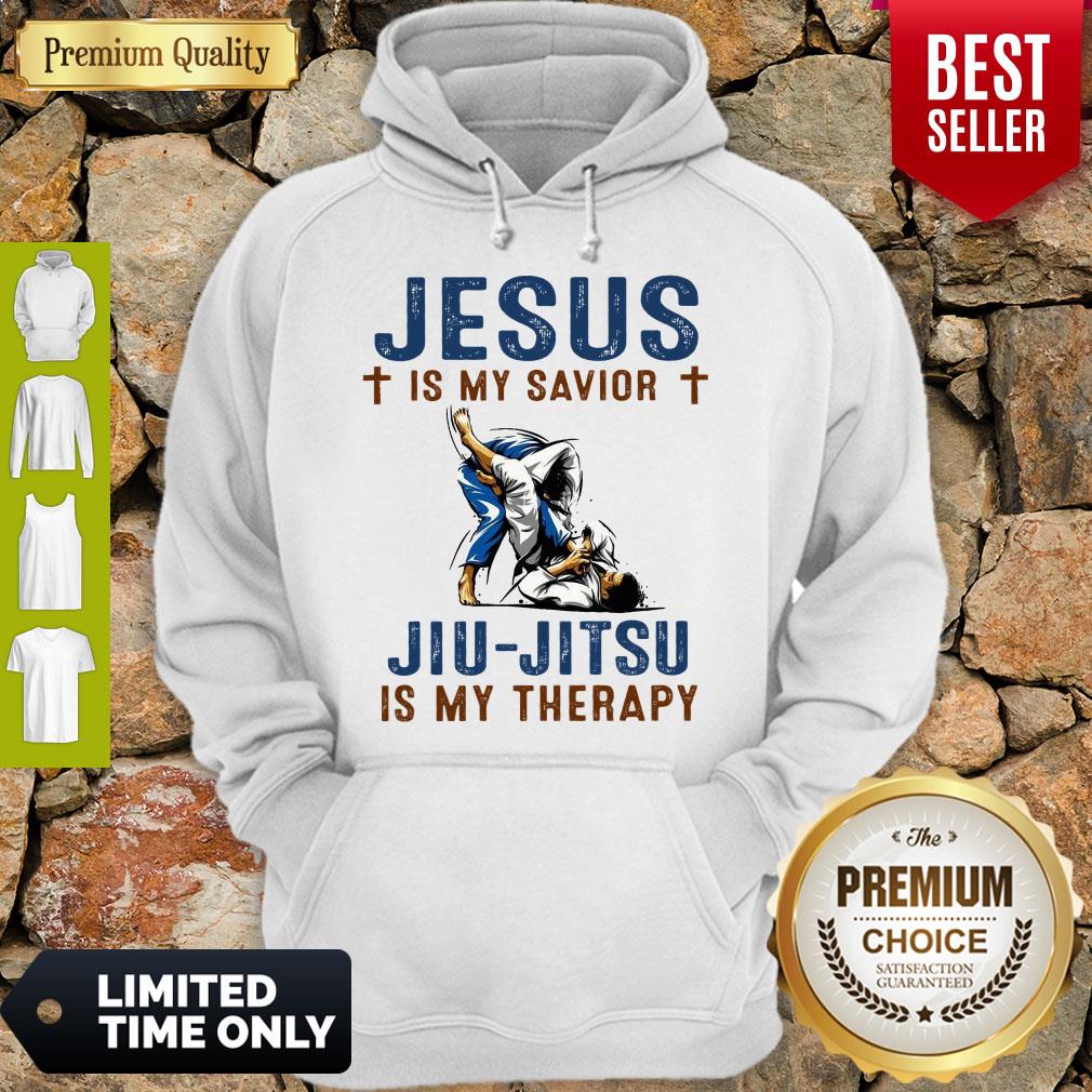 TOP JESUS IS MY SAVIOR JIU-JITSU IS MY THERAPY SHIRT