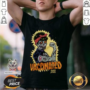 Hot Vaccinated Zombie Rosie Girl Power Feminist Goth Shirt