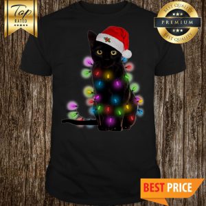 Official Christmas Light Black Cat Shirt