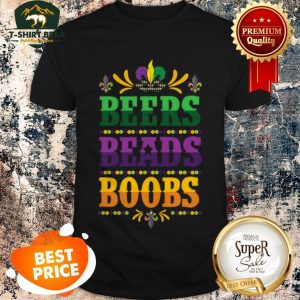 Official Beer Beads Boobs Mardi Gras New Orleans Shirt