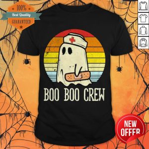 Boo Boo Crew Ghost Nurse Retro Halloween Vintage 2020 Shirt