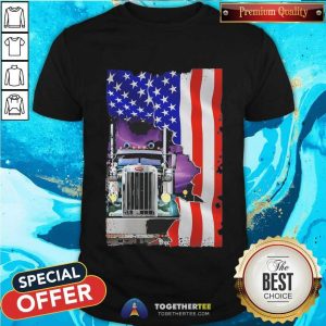 Perfect Blood Inside Me Trucker American Flag 2021 Shirt