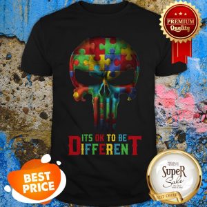 Official Autism It's OK To Be Different Punisher Skull Shirt