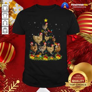 Funny Chickens Tree Christmas Shirt