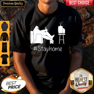 Bigfoot Watching Tv Stay Home Shirt