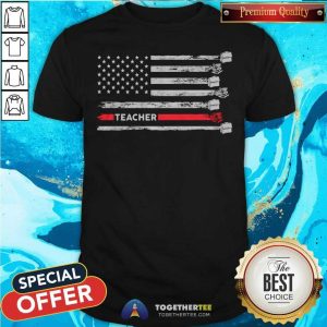 Original Proud Teacher American Flag Shirt