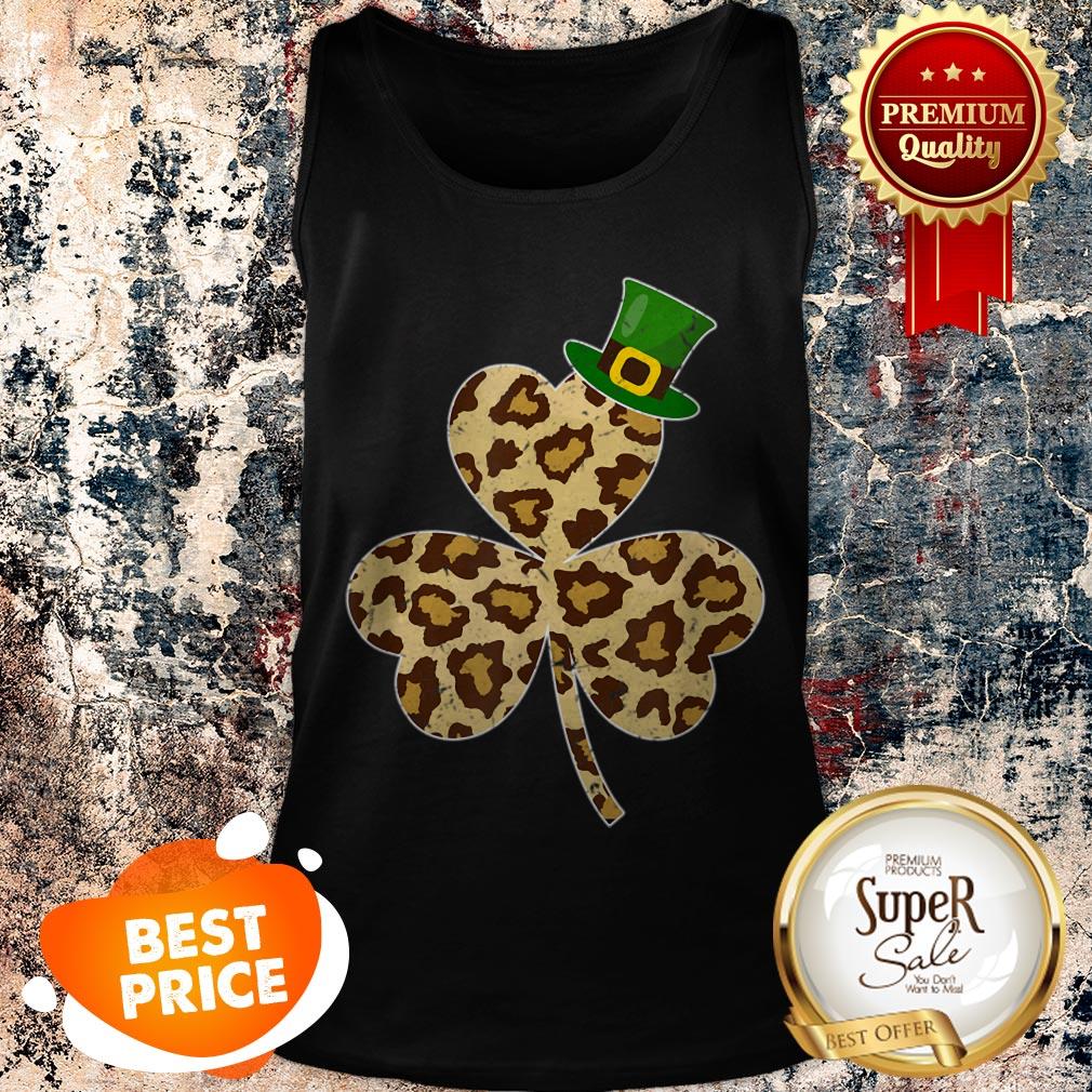 Nice St Patricks Day Costume Leopard Shamrock Lover Gifts T-shirt