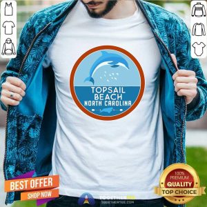 Funny Topsail Beach North Carolina NC Dolphin Lover Shirt